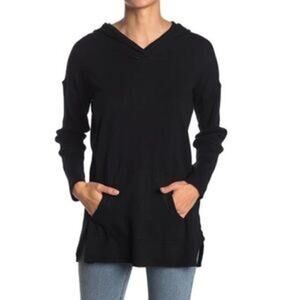 NWT Philosophy Black Oversized Ribbed Sleeve Hoodie size small